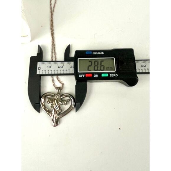 VTG BGE Sterling Silver Footprints of Faith Diamond Pendant Bradford Exchange - Picture 5 of 14